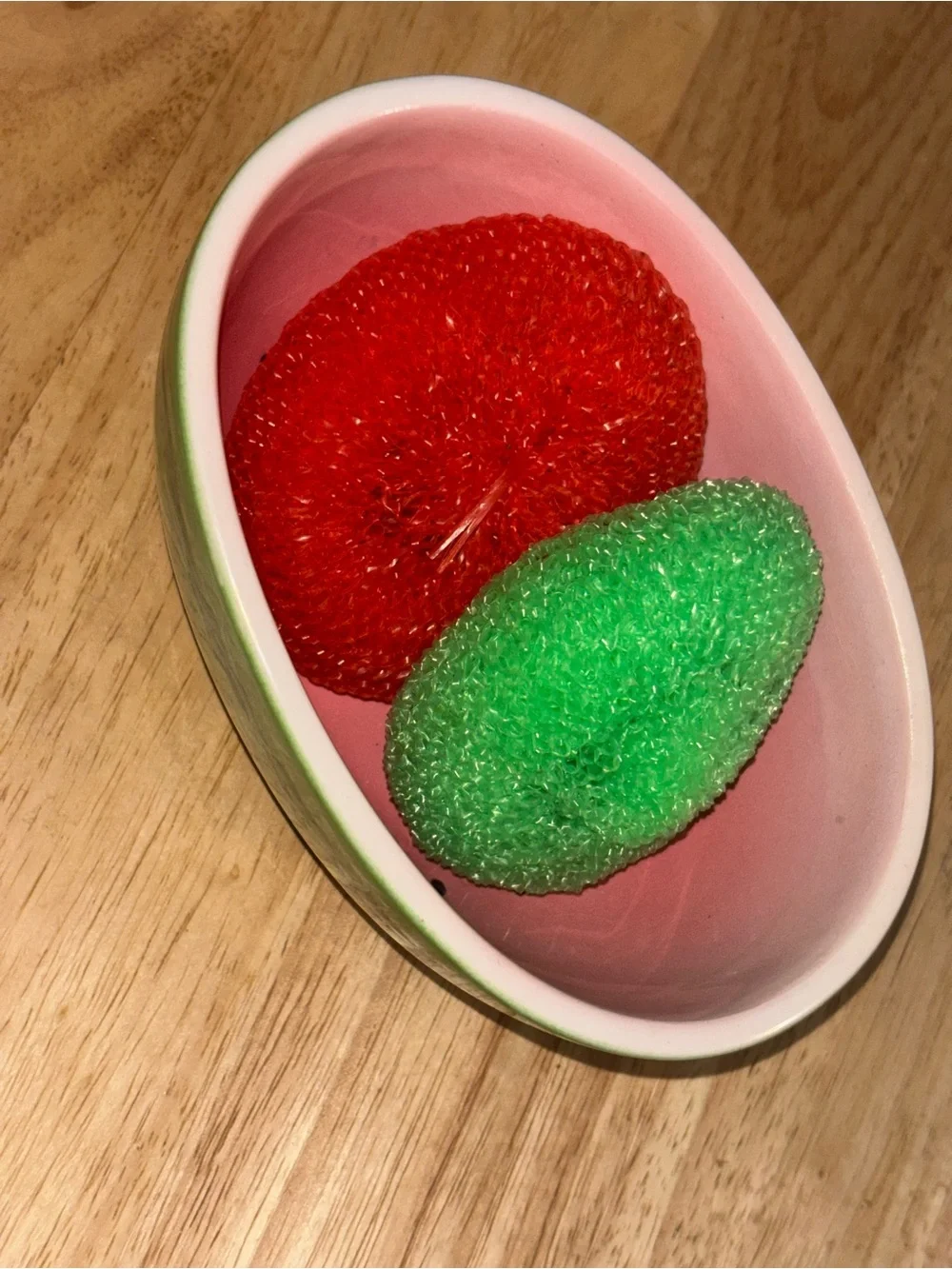 Green and Red Decorative sponge Bowl - Home Party Supplies